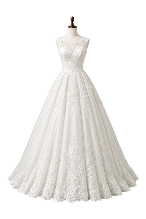 Lace wedding gown